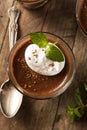 Homemade Dark Chocolate Mousse Royalty Free Stock Photo