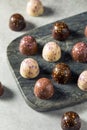 Homemade Dark Chocolate Truffles Royalty Free Stock Photo