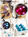 Homemade decoration eggs natural way.