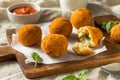 Homemade Deep Fried Risotto Arancini Royalty Free Stock Photo