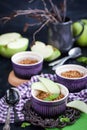 Homemade delicious apple crumble dessert Royalty Free Stock Photo