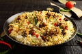 Indian chicken  biriyani - traditional recipes. Royalty Free Stock Photo