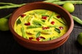 Homemade delicious coconut milk mango ,moringa curry Royalty Free Stock Photo