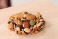 Homemade healthy cookies with almond raisin and grain