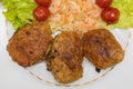 Homemade delicious cutlets. Culinary background. The concept of closed restaurants and catering establishments