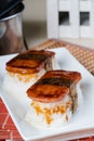 Homemade delicious Spam musubi