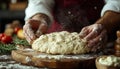 Homemade dough preparation, cooking baking mixing, working generated by AI Royalty Free Stock Photo