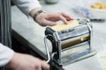 Homemade dough. rolling dough. pasta, ravioli and lasagna Royalty Free Stock Photo