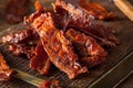 Homemade Dried Barbecue Bacon Jerky