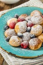 Homemade Dutch Poffertjes Mini Pancakes Royalty Free Stock Photo