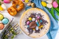 Homemade Easter cheesecake