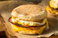 Homemade Egg English Muffin Sandwich Royalty Free Stock Photo