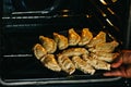 homemade "empanadas Argentinas", typical Argentinean food. Concept of home cooking and housework