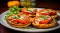 homemade english muffin pizza