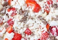 Homemade Eton mess dessert