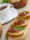 Homemade fig marmalade with cinnamon Royalty Free Stock Photo