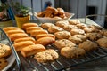 Homemade financier cakes and cookies