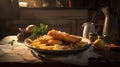 Homemade fish and chips