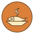 Homemade fish, icon