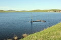 Homemade fishing attachment on a lake in Bashkiria Ural Royalty Free Stock Photo