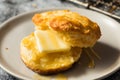 Homemade Flakey Buttermilk Biscuits Royalty Free Stock Photo