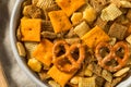 Homemade Flavored Cracker Snack Mix Royalty Free Stock Photo