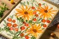 Homemade Flower Focaccia Bread Art