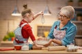 Homemade food and little helper Royalty Free Stock Photo