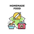 Homemade Food Vector Concept Color Illustration Royalty Free Stock Photo