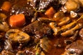 Homemade French Beef Bourguignon Stew Royalty Free Stock Photo