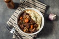 Homemade French Beef Bourguignon Stew Royalty Free Stock Photo
