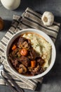 Homemade French Beef Bourguignon Stew Royalty Free Stock Photo