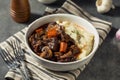 Homemade French Beef Bourguignon Stew Royalty Free Stock Photo