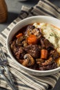 Homemade French Beef Bourguignon Stew Royalty Free Stock Photo