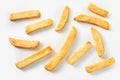 Homemade French fries on a white background Royalty Free Stock Photo