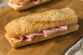 Homemade French Ham Jambon Beurre Sandwich