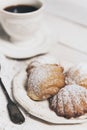 French madeleines with beurre noisette