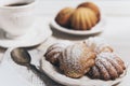 French madeleines with beurre noisette