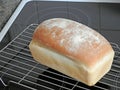 Homemade fresh baked oven bread loaf white natural wheat food basket