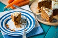 Homemade fresh carrot cake Royalty Free Stock Photo