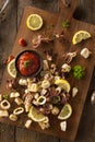 Homemade Fresh Grilled Calamari Royalty Free Stock Photo