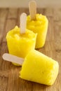 Homemade Fresh Pureed Fruit Frozen Popsicles Royalty Free Stock Photo