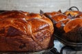Homemade fresh sweet bread,  wright from the owen Royalty Free Stock Photo