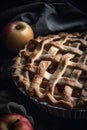 Homemade freshly baked apple pie. Generated AI