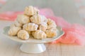 Homemade freshly baked short crust pastry crescent rolls cookies
