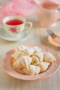 Homemade freshly baked short crust pastry crescent rolls cookies