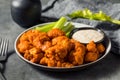 Homemade Fried Boneless Buffalo Chicken Wings Royalty Free Stock Photo