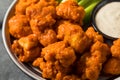 Homemade Fried Boneless Buffalo Chicken Wings Royalty Free Stock Photo