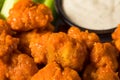 Homemade Fried Boneless Buffalo Chicken Wings Royalty Free Stock Photo