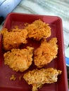 Homemade fried chicken for sharing